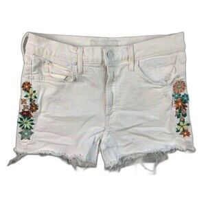 Mother Superior Size 27 Womens Shorts The Dutchie Fray Almost Innocent White